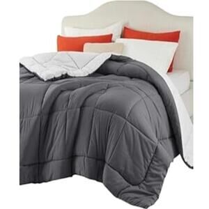 King Size Reversible Grey Comforter Blanket